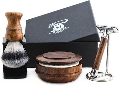 Shaving set natural wood - natural,