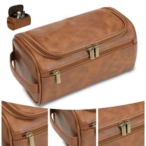Leather travel toiletry - travel, bag