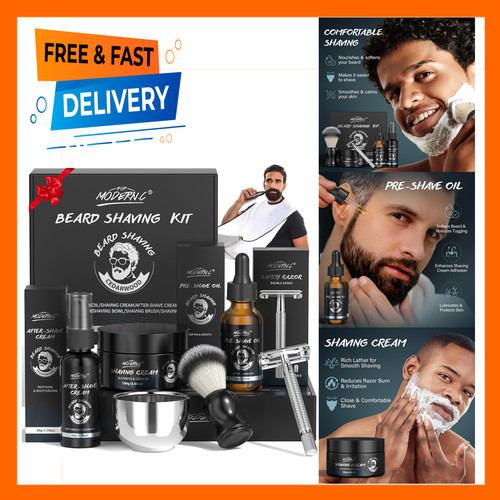 Men shaving kit natural - shaving,