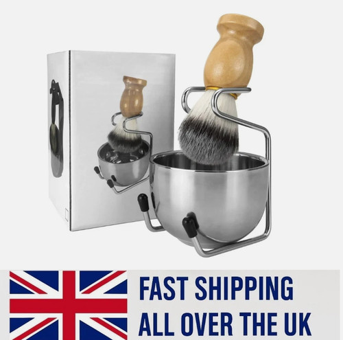 Mens shaving brush and - shaving,