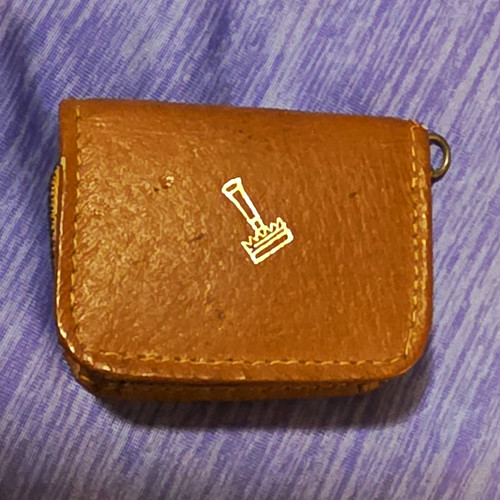 Vintage brown zippered travel - vintage,