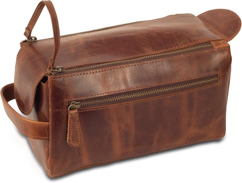 Premium leather toiletry bag - premium,